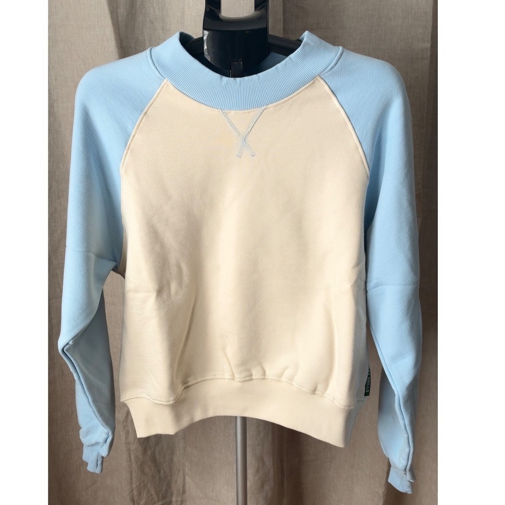 Daily Drills Heavyweight Vintage Raglan Crew Women's XS/S Powder Sand NWT